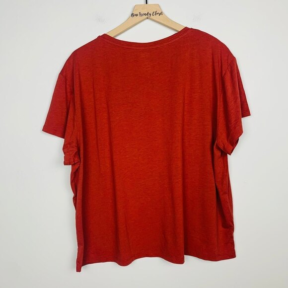 Girlfriend Collective | NWOT Lava Cupro V-Neck Short Sleeve Tee XXXLarge - Picture 3 of 6